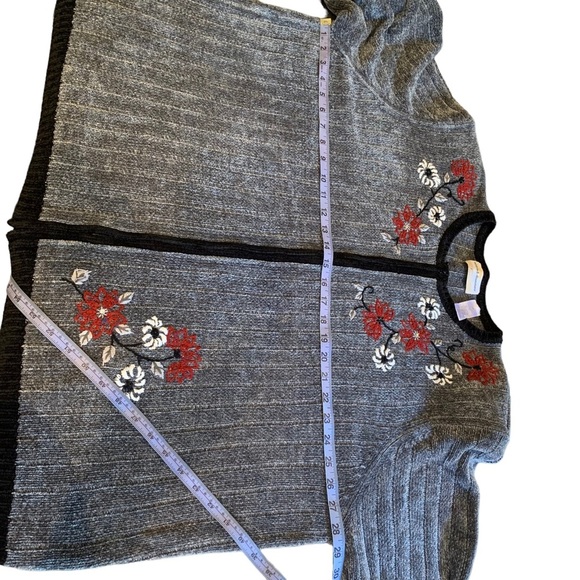 Vintage Alfred Dunner Embroidery Zip Front Cardigan/Sweater - Picture 6 of 14
